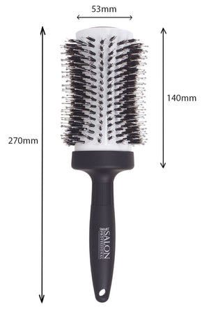 Boar Bristle Blow Dry Brush - Hourglass Dual Pin Range - Size 53mm (Large) - Smart Salon Professional