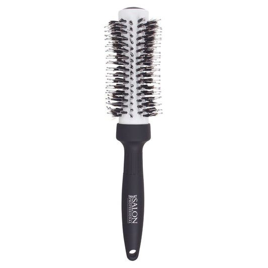 Small Round Blow Dry Brush - Boar Bristle Pins - 25mm Diameter Hairbrush (Small / Medium) - Smart Salon Professional